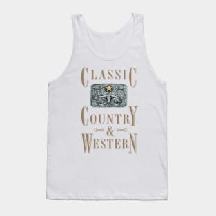 Classic Country & Western (Longhorn Star Belt Buckle) Tank Top